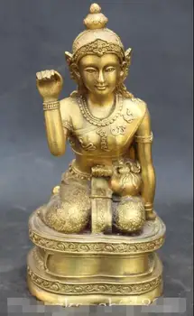 9" Chinese Buddhism Bronze Carving India Kwan-yin Buddha Goddess Bulmo Statue
9" Chinese Buddhism Bronze Carving India Kwan-yin Buddha Goddess Bulmo Statue