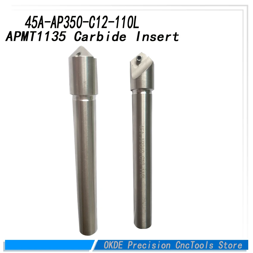 45A-AP350-C12-110L 45 градусов фаски конец фрезы Арбор для используется APMT1135 карбидные
