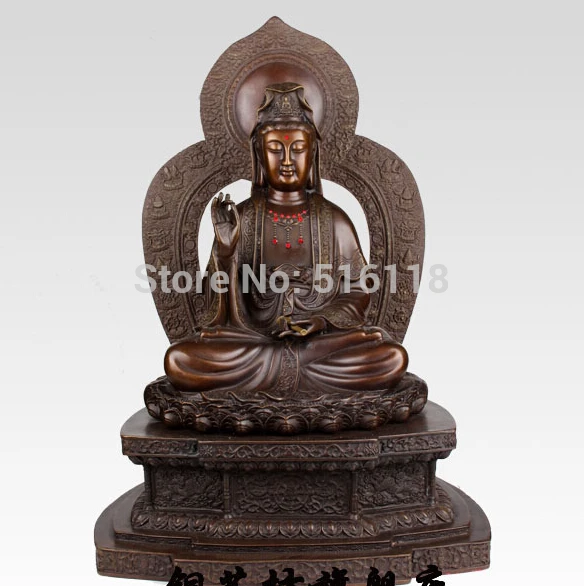 21" China Tibet Bronze Sit Lotus Guanyin Kwan-yin Bodhisattva Brass Statue
21" China Tibet Bronze Sit Lotus Guanyin Kwan-yin Bodhisattva Brass Statue
