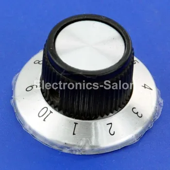 ( 25 pcs/lot ) Pot Knobs, OD-0.95" H-0.56" Shaft 1/4", KNOB-D05, for HAM Radio / Audio.
( 25 pcs/lot ) Pot Knobs, OD-0.95" H-0.56" Shaft 1/4", KNOB-D05, for HAM Radio / Audio.