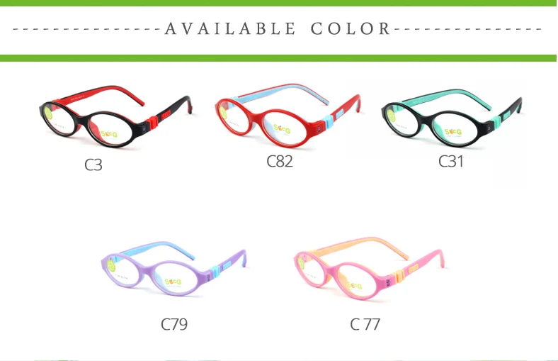 SECG Unisex Children's Ful Rim Oval Eyeglasses Side View