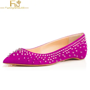 FSJ Fashion Women Poined Toe Rivet Studded Ballet Flats Slip On Hidden Low Heel Basic Office Dress Party Evening Walking Shoes
FSJ Fashion Women Poined Toe Rivet Studded Ballet Flats Slip On Hidden Low Heel Basic Office Dress Party Evening Walking Shoes