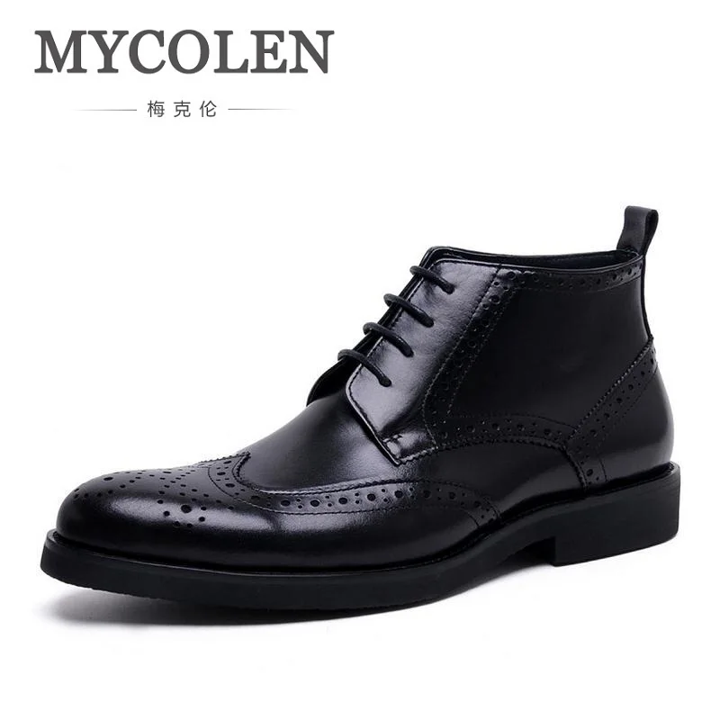 MYCOLEN 2018 NEW Spring Man Brown Boots Vintage Brogue Style Men Shoes Leisure Lace-up Leather Boots For Man Chaussure
MYCOLEN 2018 NEW Spring Man Brown Boots Vintage Brogue Style Men Shoes Leisure Lace-up Leather Boots For Man Chaussure
