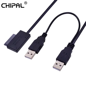 CHIPAL USB 2.0 to 6+7 13Pin Slimline Slim SATA Cable + External USB2.0 Power Supply for Laptop CD-ROM DVD ROM for HDD Caddy
CHIPAL USB 2.0 to 6+7 13Pin Slimline Slim SATA Cable + External USB2.0 Power Supply for Laptop CD-ROM DVD ROM for HDD Caddy
