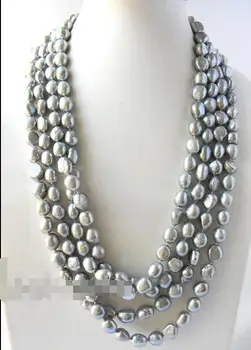 beautiful 2Strands 50" 11mm Gray Baroque Freshwater Pearl Necklace Earring Set
beautiful 2Strands 50" 11mm Gray Baroque Freshwater Pearl Necklace Earring Set