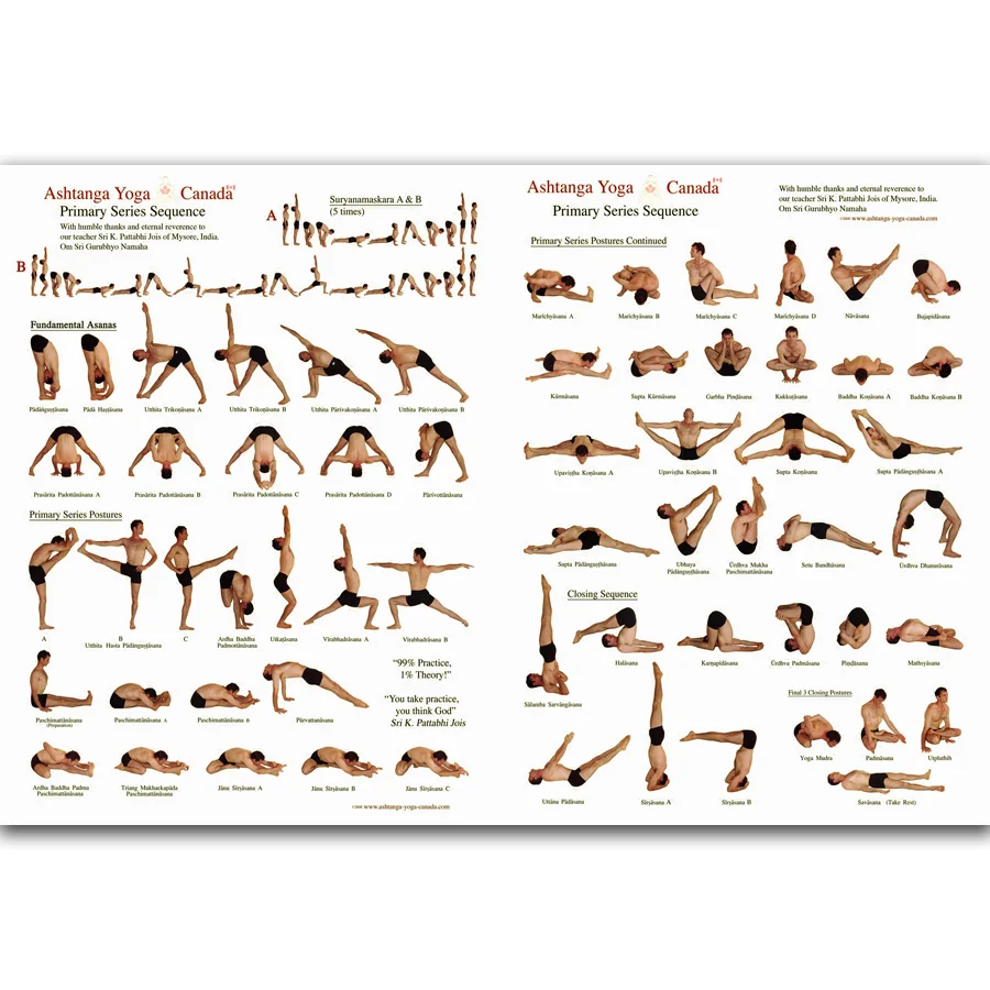 MQ2214 Yoga Ashtanga Pose Beginner Fit Guru Meditation Asan Hot Art Poster ...