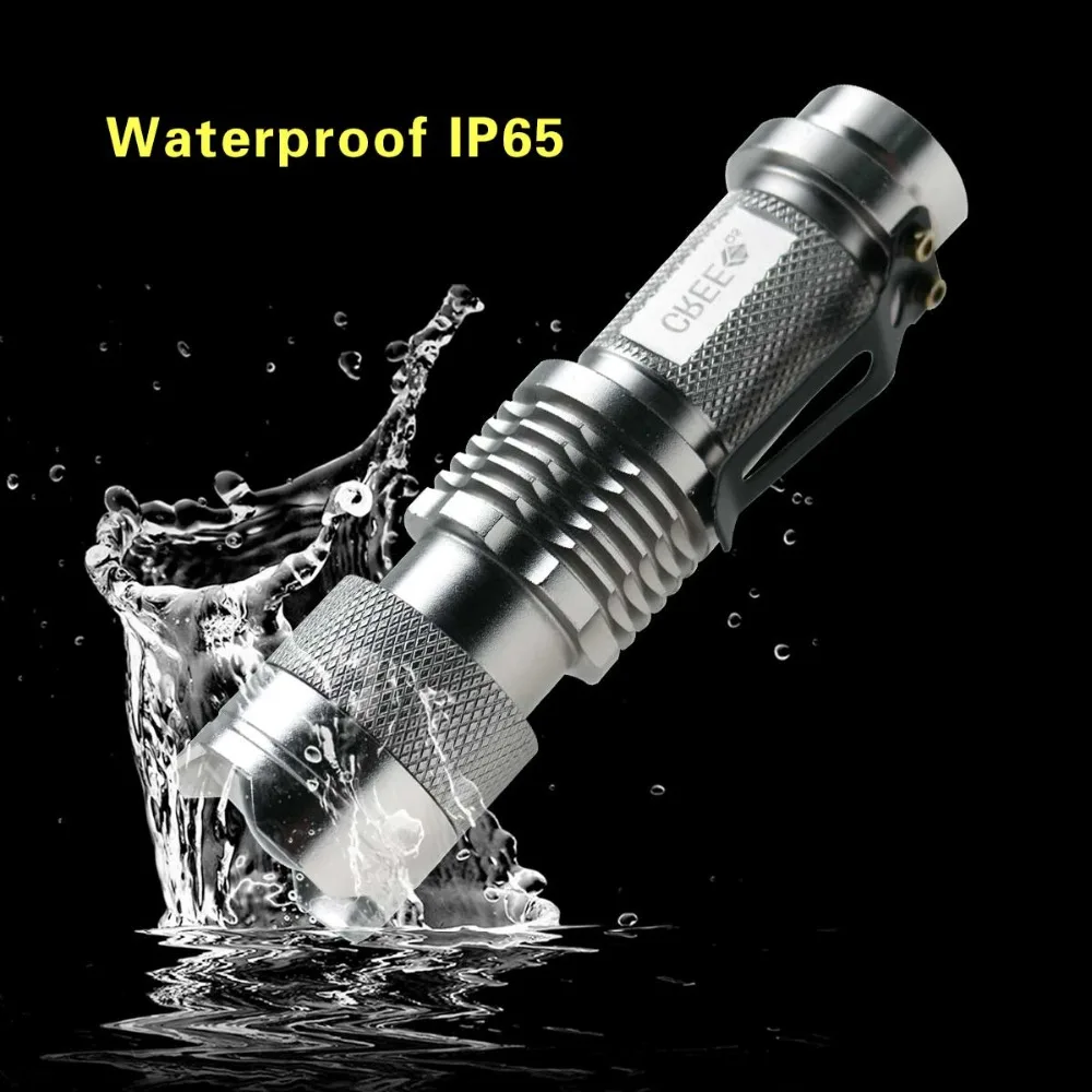 

lights & lighting Portable Light Mini penlight CREE Q5 Waterproof LED Flashlight Torch 3 Modes zoomable Adjustable Focus Lantern