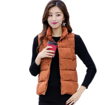 2018Fashion New Autumn Winter Women Short Vest Female Down Cotton Stand-Collar Button Vest Outerwear Casual Waistcoat Top CQ2240
2018Fashion New Autumn Winter Women Short Vest Female Down Cotton Stand-Collar Button Vest Outerwear Casual Waistcoat Top CQ2240