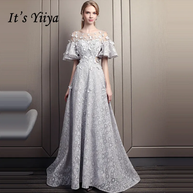 It's Yiiya Evening Dress 2019 Luxury Beading Pearls Flowers Gray Flare Sleeve Train Formal Dress LX1600 Floral robe de soiree
It's Yiiya Evening Dress 2019 Luxury Beading Pearls Flowers Gray Flare Sleeve Train Formal Dress LX1600 Floral robe de soiree