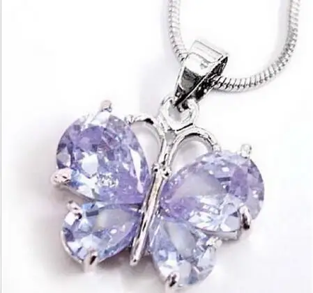 Hot sale new Style >>>>>Lovely 18KWGP Purple Cubic Zirconia Butterfly Pendant & Necklace
Hot sale new Style >>>>>Lovely 18KWGP Purple Cubic Zirconia Butterfly Pendant & Necklace