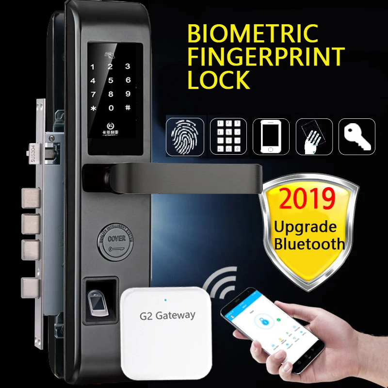 Biological Fingerprint Doorlock Bluetooth Gateway Remote Control TTLock App Locks Password RFIC Smart Lock 304 Stainless Black
Biological Fingerprint Doorlock Bluetooth Gateway Remote Control TTLock App Locks Password RFIC Smart Lock 304 Stainless Black