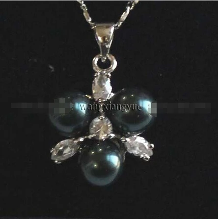 8mm South Sea Black shell pearl pendant necklace 18" @^Noble style Natural Fine jewe FREE SHIPPING
8mm South Sea Black shell pearl pendant necklace 18" @^Noble style Natural Fine jewe FREE SHIPPING