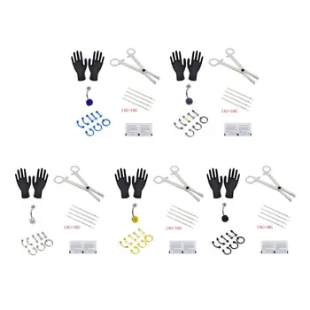 18Pcs Piercing Kit Stainless Steel 14G 16G Belly Ring Tongue Nipple Nose Jewelry
18Pcs Piercing Kit Stainless Steel 14G 16G Belly Ring Tongue Nipple Nose Jewelry