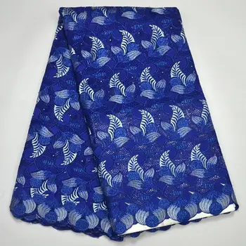 New arrival Blue embroidered 100% Swiss cotton high quality with stones african swiss lace fabric 5 yards for party dress JE003
New arrival Blue embroidered 100% Swiss cotton high quality with stones african swiss lace fabric 5 yards for party dress JE003