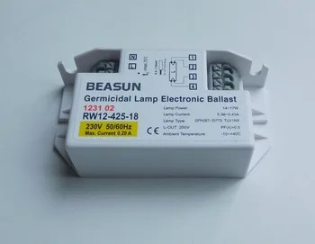 10-17W Germicidal Lamp Electronic RW12-425-18 UV Ballast for GPH212-357T5 and Dustproof Sterilization Bulbs CE
10-17W Germicidal Lamp Electronic RW12-425-18 UV Ballast for GPH212-357T5 and Dustproof Sterilization Bulbs CE