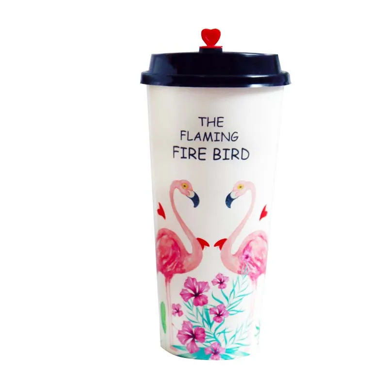 50pcs High quality white flamingo cup 500ml disposable coffee cup party birthday favor beverage paper cup with love lid
50pcs High quality white flamingo cup 500ml disposable coffee cup party birthday favor beverage paper cup with love lid