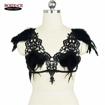 Feather Epaulettes Festival Rave Wear Feather underwear Bondage Crop Tops Cage bra Sexy Gothic Body Harness Lace Sheer Lingerie
Feather Epaulettes Festival Rave Wear Feather underwear Bondage Crop Tops Cage bra Sexy Gothic Body Harness Lace Sheer Lingerie