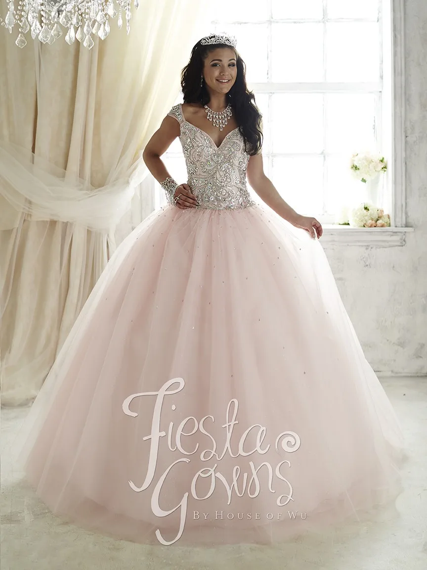 Светло-розовый румяна v-образным вырезом quinceanera платья 2017 тюль sweet 16 горный