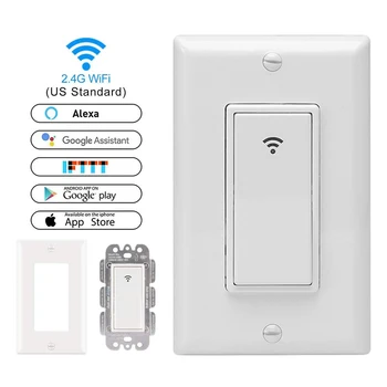 Smart Light Switch Wireless Wall Interruptor Touch Control WiFi Switch Compatible With Alexa Google Assistant IFTTT For Android
Smart Light Switch Wireless Wall Interruptor Touch Control WiFi Switch Compatible With Alexa Google Assistant IFTTT For Android