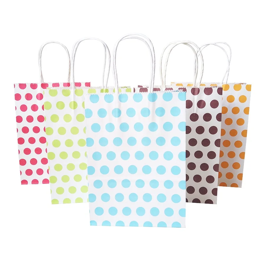40 Pcs/lot 16x22cm Fashion Paper Bag With Handle Colorful Polka Dot Bags Party's Favor Gift Packing Treat Gift Bag Wholesale
40 Pcs/lot 16x22cm Fashion Paper Bag With Handle Colorful Polka Dot Bags Party's Favor Gift Packing Treat Gift Bag Wholesale