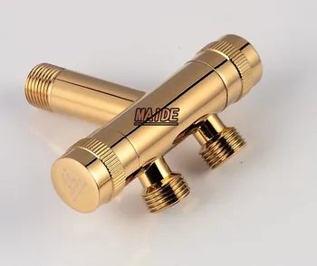 Luxury gold bathroom toilet brass Multi-function angle valve single cold faucet with cover for bidet sprayer
Luxury gold bathroom toilet brass Multi-function angle valve single cold faucet with cover for bidet sprayer