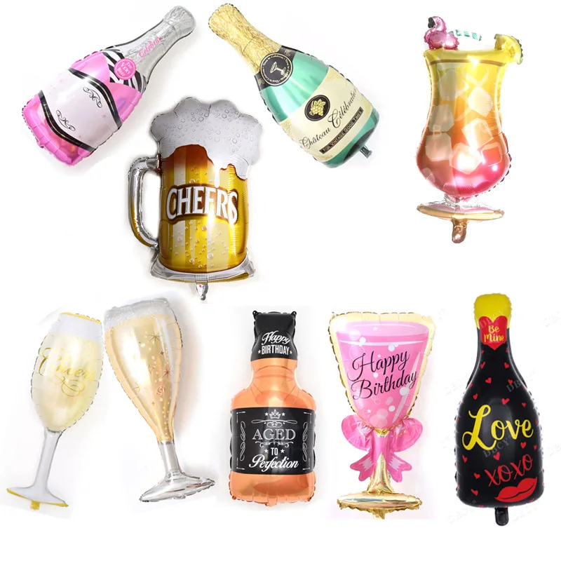 Fashion Happy Birthday Party Decoration Unicorn Champagne Glasses Whiskey Bottle Foil Balloon High School Ball Party Balloons
Fashion Happy Birthday Party Decoration Unicorn Champagne Glasses Whiskey Bottle Foil Balloon High School Ball Party Balloons