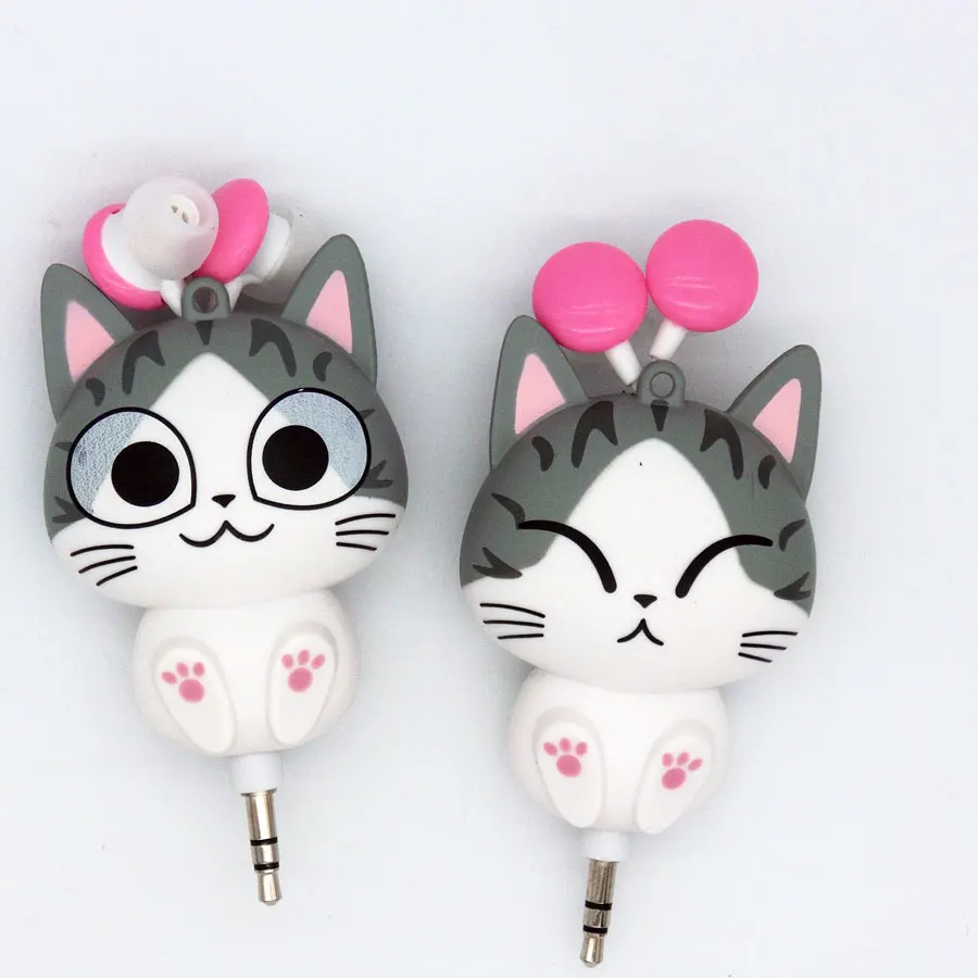 2016 Cute Earphone Cheese Cat Cartoon Automatic Retractable Headphones for Mobile Phone Cartoon sport Headphone Auriculares
2016 Cute Earphone Cheese Cat Cartoon Automatic Retractable Headphones for Mobile Phone Cartoon sport Headphone Auriculares