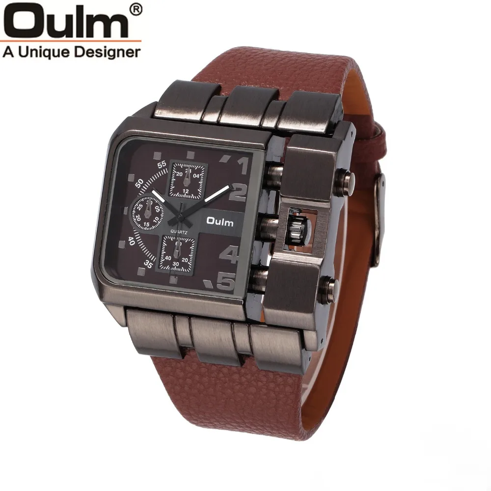 Oulm Casual Leather Strap Quartz Mens Watch Men Unique Design Square Man Wristwatch Wide Big Dial Male Sport Clock Watches
Oulm Casual Leather Strap Quartz Mens Watch Men Unique Design Square Man Wristwatch Wide Big Dial Male Sport Clock Watches
