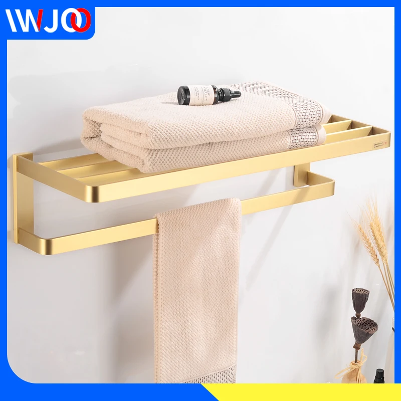 Bathroom Towel Holder Brass Wall Mounted Towel Rack Hanging Holder Decorative Single Towel Bar Hanger Gold Bathroom Accessories
Bathroom Towel Holder Brass Wall Mounted Towel Rack Hanging Holder Decorative Single Towel Bar Hanger Gold Bathroom Accessories