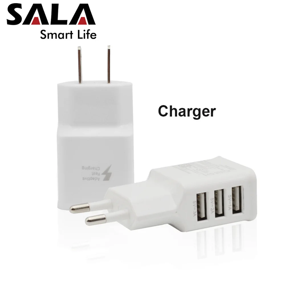 Universal 3 USB Quick Charge 3.0 5 Volt 2.1A for Iphone EU US Plug Usb Charger Phone Fast Charger Adapte for Samsung Huawei
Universal 3 USB Quick Charge 3.0 5 Volt 2.1A for Iphone EU US Plug Usb Charger Phone Fast Charger Adapte for Samsung Huawei