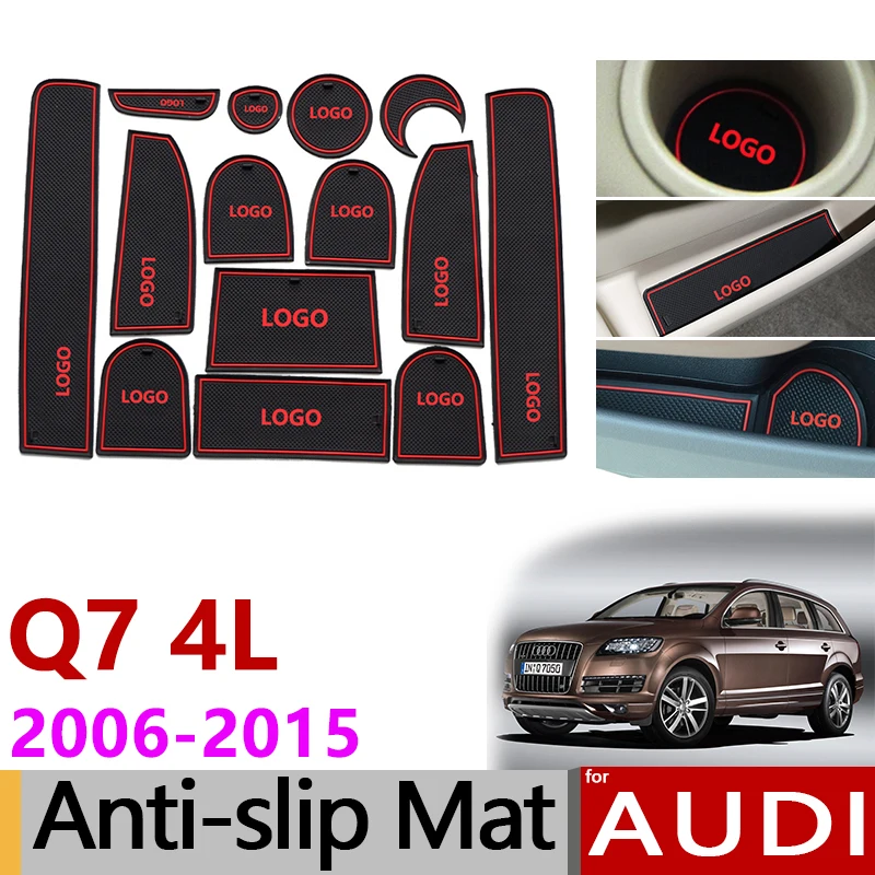 Anti Slip Gate Slot Mats Rubber Cup Mat For Audi A6 C7 2011 2012