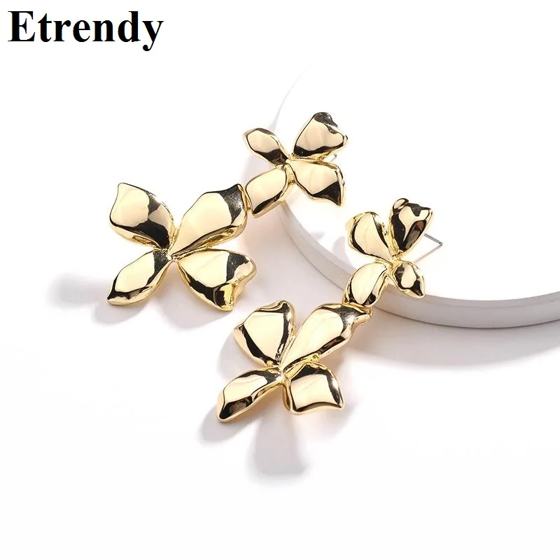 Dual Metal Flower Drop Earrings For Women Gold-Color Big Statement Earrings 2019 Fashion Jewelry Party Accessories All Match
Dual Metal Flower Drop Earrings For Women Gold-Color Big Statement Earrings 2019 Fashion Jewelry Party Accessories All Match