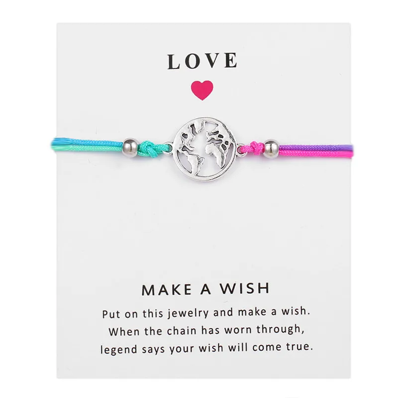 Custom Silver World Map Charms Pendant Prints Wish Card Bracelet for Women Girls Adjustable Friendship Bracelets Jewelry
Custom Silver World Map Charms Pendant Prints Wish Card Bracelet for Women Girls Adjustable Friendship Bracelets Jewelry