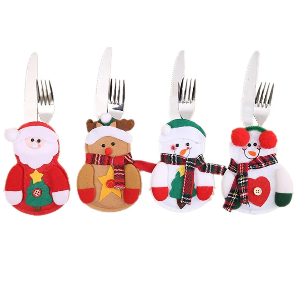 4pcs Dinner Decor Christmas Decoration Cutlery set Tableware holder for the table Knifes and Forks Bag Snowman Home Decorations
4pcs Dinner Decor Christmas Decoration Cutlery set Tableware holder for the table Knifes and Forks Bag Snowman Home Decorations