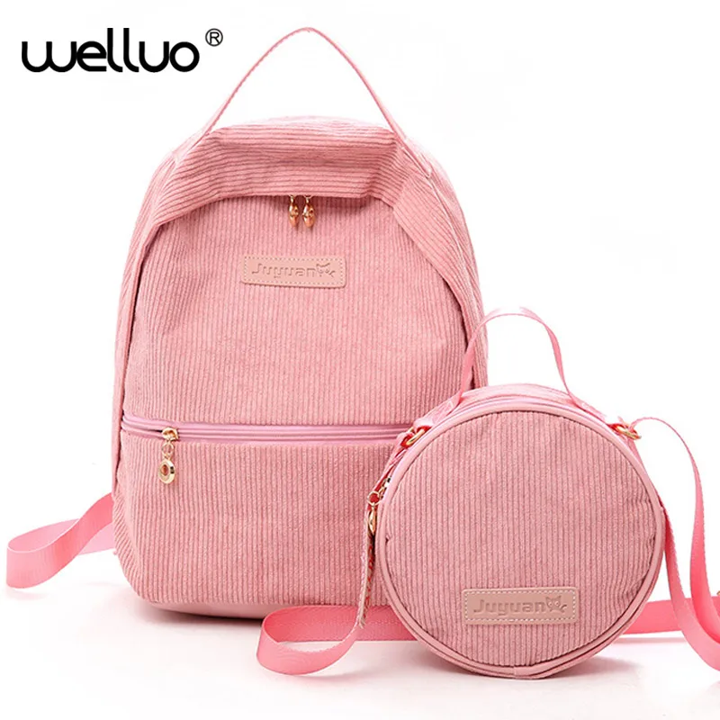 2Pc/set Preppy Style Soft Backpack Female Corduroy Design Backpack For Teenage Girls Striped Large Backpacks Women 2018 XA476WB
2Pc/set Preppy Style Soft Backpack Female Corduroy Design Backpack For Teenage Girls Striped Large Backpacks Women 2018 XA476WB