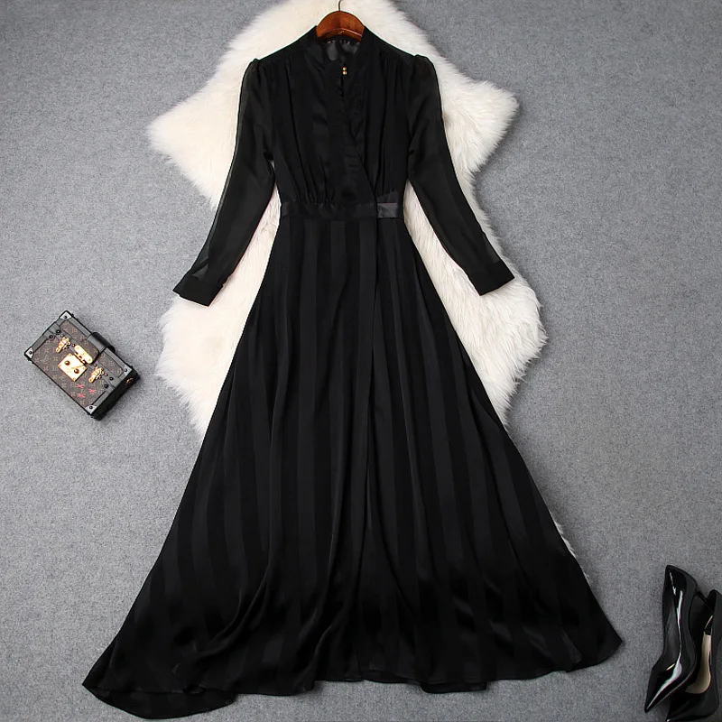 Spring Elegant Ladies Office Dress 2019 Women Long Sleeve Irregular Pleated Chiffon Long Dress Runway Designer Dress
Spring Elegant Ladies Office Dress 2019 Women Long Sleeve Irregular Pleated Chiffon Long Dress Runway Designer Dress