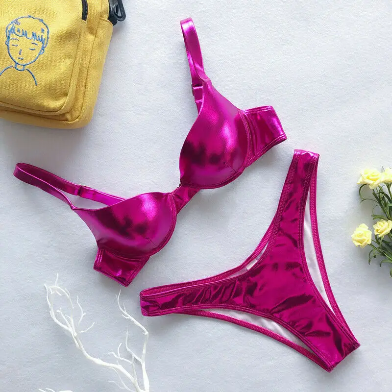 2019 Women Push-up Women Hot sexy Bright Pure color swimwear bikinis biquinis bathing beach swimming maillot de bain Sports
2019 Women Push-up Women Hot sexy Bright Pure color swimwear bikinis biquinis bathing beach swimming maillot de bain Sports