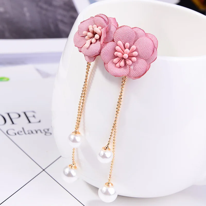 2019 Women's Earrings Cute Sweet Cloth Flower Long Dangle Earrings Vintage Pearl Earrings For Women Accessories Jewelry Wedding
2019 Women's Earrings Cute Sweet Cloth Flower Long Dangle Earrings Vintage Pearl Earrings For Women Accessories Jewelry Wedding