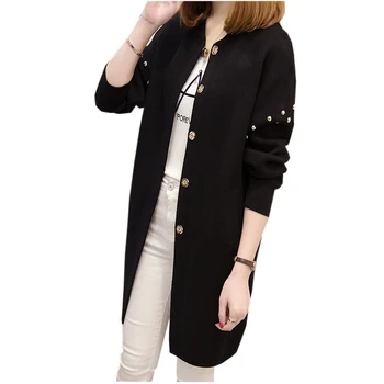 2018 Women Sweater Retro O-Neck Cardigan New Fashion Autumn Winter Long Sleeve Loose Knitted Cardigan Sweaters Coat LJ0429
2018 Women Sweater Retro O-Neck Cardigan New Fashion Autumn Winter Long Sleeve Loose Knitted Cardigan Sweaters Coat LJ0429