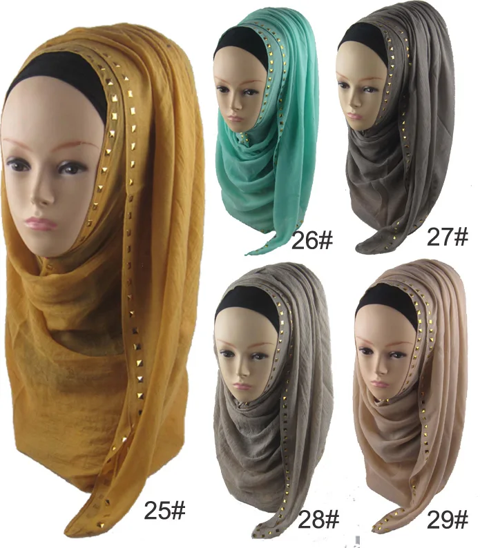 Hot Sale Long Rivet Women Lady Shawl Wrap Hijab Islamic Kaftan Abaya Veil Muslim Scarf Warm Viscose Scarves Foulard One Piece
Hot Sale Long Rivet Women Lady Shawl Wrap Hijab Islamic Kaftan Abaya Veil Muslim Scarf Warm Viscose Scarves Foulard One Piece
