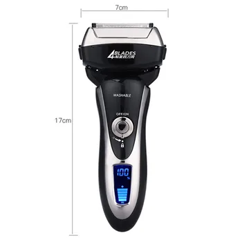 Waterproof Electric Shaver with Four Blades Rechargeable Shaver with LCD Display Electric Razer for Men Trimmer
Waterproof Electric Shaver with Four Blades Rechargeable Shaver with LCD Display Electric Razer for Men Trimmer