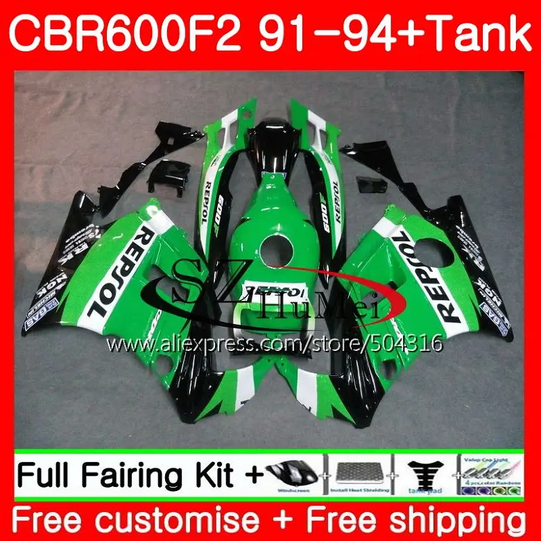 Repsol green Body For HONDA CBR 600F2 CBR600FS CBR 600 F2 FS 45SH2 CBR600 F2 91 92 93 94 CBR600F2 1991 1992 1993 1994 Fairings
Repsol green Body For HONDA CBR 600F2 CBR600FS CBR 600 F2 FS 45SH2 CBR600 F2 91 92 93 94 CBR600F2 1991 1992 1993 1994 Fairings