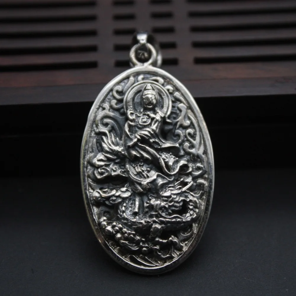 New Arrival Pure S925 Sterling Silver Women's Men ODragon Buddha Pendant 48x23mm
New Arrival Pure S925 Sterling Silver Women's Men ODragon Buddha Pendant 48x23mm