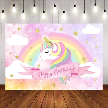 NeoBack photography backdrop unicorn Beautiful girl flower pink birthday rainbow stars clouds background photo shoot customize
NeoBack photography backdrop unicorn Beautiful girl flower pink birthday rainbow stars clouds background photo shoot customize