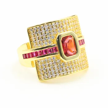 Victoria New Arrival Top Selling Women's Fashion Jewelry 925 Sterling Silver&Gold Fill Princess Red CZ Women Wedding Finger Ring
Victoria New Arrival Top Selling Women's Fashion Jewelry 925 Sterling Silver&Gold Fill Princess Red CZ Women Wedding Finger Ring
