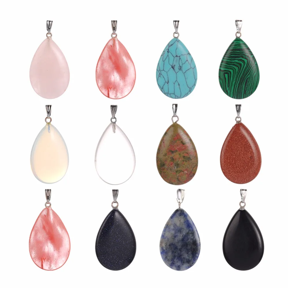 Natural Stone Pendant Water drop Gem Stone Pendulum Crystal Fluorite Chakra DIY Charm Healing Reiki Beads For Women Jewelry 32mm
Natural Stone Pendant Water drop Gem Stone Pendulum Crystal Fluorite Chakra DIY Charm Healing Reiki Beads For Women Jewelry 32mm