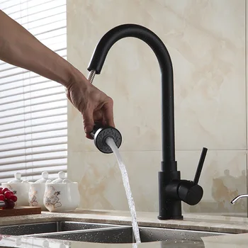 Kitchen black pull out faucet hot and cold water basin faucets single handle single hole sink mixer taps deck mounted
Kitchen black pull out faucet hot and cold water basin faucets single handle single hole sink mixer taps deck mounted