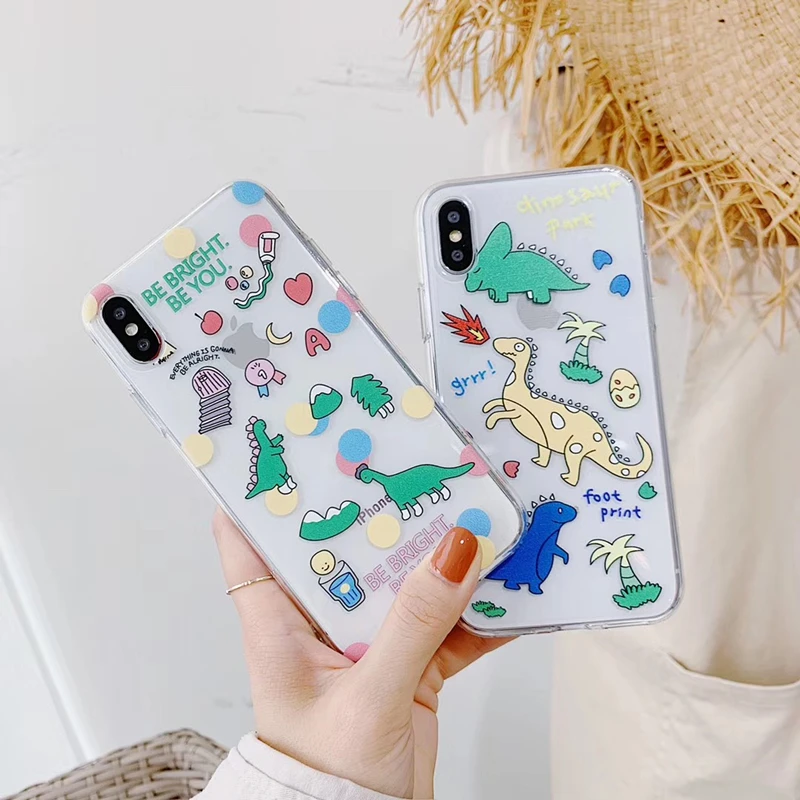 Super cute Korean dinosaur cartoon transparent TPU protection phone case for iPhone X XR XS MAX 7 8 plus 6S candy hot cover
Super cute Korean dinosaur cartoon transparent TPU protection phone case for iPhone X XR XS MAX 7 8 plus 6S candy hot cover