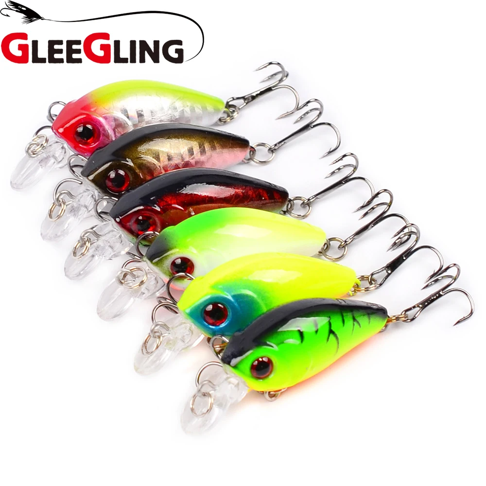 GLEEGLING 6Pcs/Lot Mini Lure Crank Bass Fishing Lure Peche Artificial Bait Crankbait 3.55cm 6 Colors for Freshwater Fish Hunting
GLEEGLING 6Pcs/Lot Mini Lure Crank Bass Fishing Lure Peche Artificial Bait Crankbait 3.55cm 6 Colors for Freshwater Fish Hunting