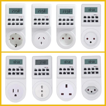 EU UK US FR BR Plug Digital Weekly Programmable Electrical Wall Plug-in Power Socket Timer Switch Outlet Time Clock 220V 110V AC
EU UK US FR BR Plug Digital Weekly Programmable Electrical Wall Plug-in Power Socket Timer Switch Outlet Time Clock 220V 110V AC